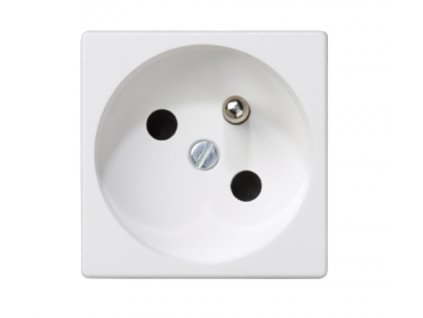 SIMON K45 Zásuvka K45 s uzemňovacím kolíkom,16A,250V pružinové svorky 45×45mm biela, K02/9