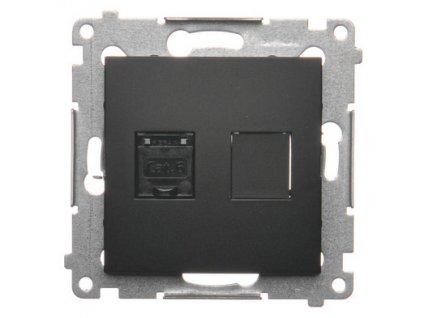 SIMON 54 zásuvka RJ45 kat.6, čierna matná, D61.01/49