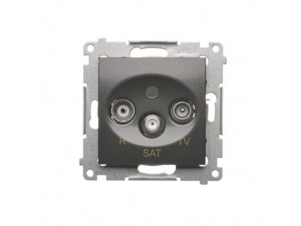 SIMON 54 zásuvka R-TV-SAT koncová, antracitová, DASK.01/48