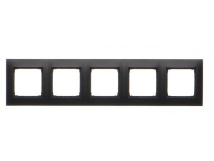 SIMON 54 PREMIUM rámik 5x, čierna matná, DR5/49