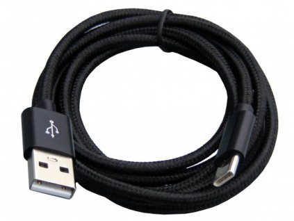 Šnúra USB A k / USB C k, čierna, 1.5m