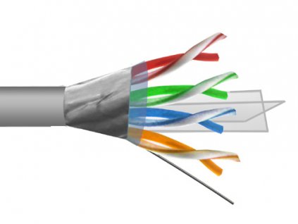 Kábel FTP 4x2, CAT 6E, drôt, CU, 305m, LSOH ISO/IEC