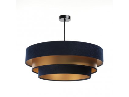 Luster závesný 050-073, 60cm, farba modrá/zlatá, 230V, E27