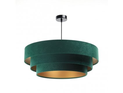 Luster závesný 050-003, 60cm, farba zelená/zlatá, 230V, E27