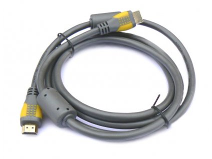 Šnúra HDMI k/HDMI k 1.2m MQ, šedo-žltá