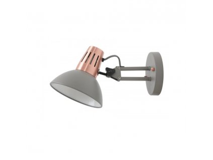 Nástenná lampa GTV DECOR ARTEMIA , farba šedá, 230V,1 x E27,IP20