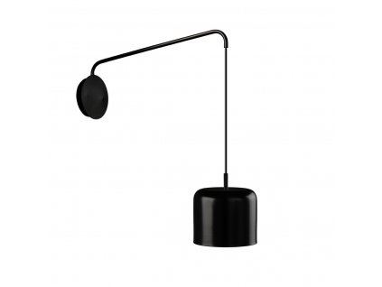 Svietidlo nástenné POT 1xE27, Ø16cm, IP20, čierna matná, 25916/50