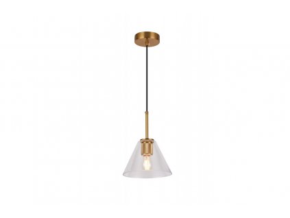 Luster závesný GTV DECOR GIGLAS 2, farba zlatá, 230V,1 x E27,IP20