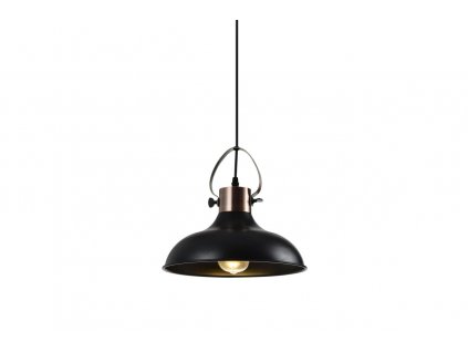 Luster závesný GTV DECOR MEES, farba čierna, 230V,1 x E27,IP20