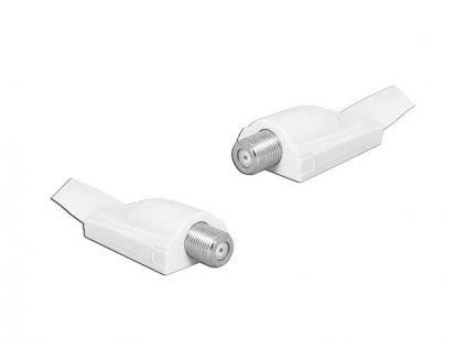 Spojka koaxiálného kábla, prechodka cez okno F/F, slim, biela v.2