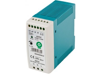 Zdroj DIN ZSI 12V/3.3A, 40W, slim
