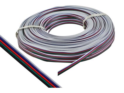 Kábel 5x0.5mm², biely, RGBW