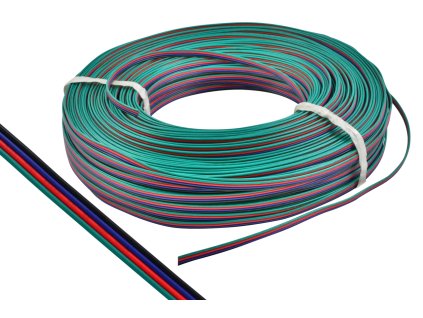 Kábel 4x0.5mm², biely, RGB