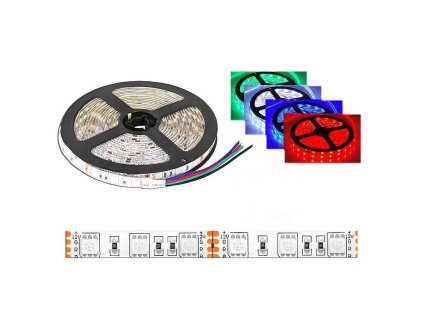 LED pásik 5050, RGB, 12V, 7.2W/1m, 30 diód/1m, balenie 50m, IP20