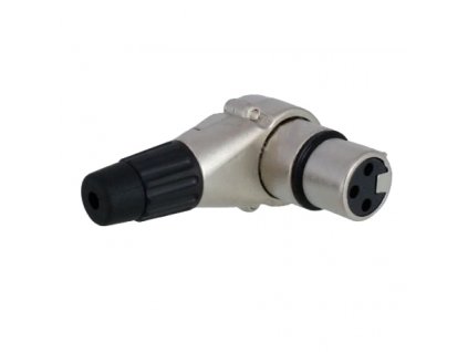 XLR zdierka 3-PIN na kábel, uhlová, M322