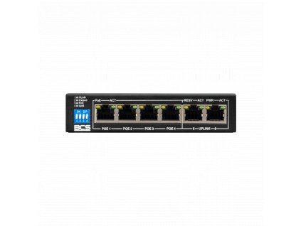 BCS BASIC switch PoE, 4x port 10/100/1000Mbps, 2x UPLINK 10/100/1000Mbps