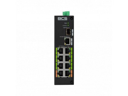 BCS LINE switch PoE, 8xRJ45 port 100Mbps , Uplink port 1×RJ45 1Gbps / 1×SFP 1Gbps
