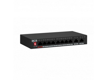 BCS LINE switch PoE 8x port 100Mbps, 2x UPLINK 1Gbps