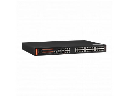 BCS UNIVERSAL switch 24x port. 1 Gbps, Uplink porty, 4×RJ45 1Gbps / 4×SFP 1Gbps