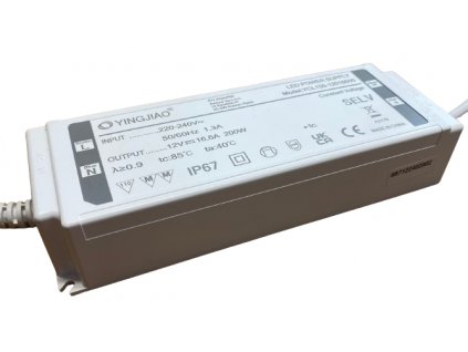Zdroj ZSI 12V/16.6A, 200W, IP67, Yingjiao, YCL150-12016600, 3 roky záruka
