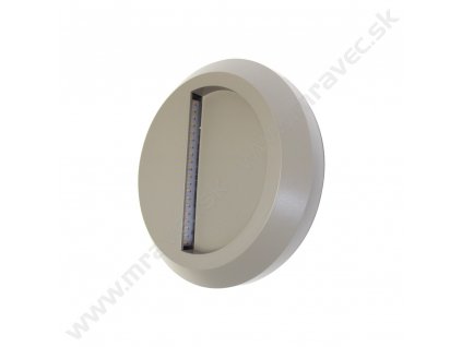 Schodový LED panel SILVER OD, 2W, 100lm, 240V, 120*, IP65, okrúhly, šedý, LD-OSSLOD2W-80