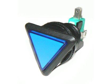 Tlačidlo panel.podsv.trojuholnik 3x42mm,modré