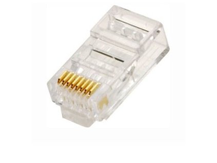 RJ konektor 8P8C, RJ-45, UTP, CAT5E, drôt