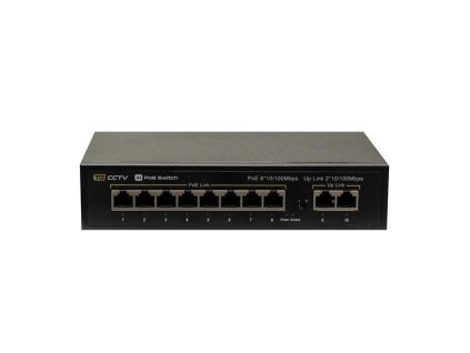 PC Switch TG-SP08F2F-TA, 8x PoE pasívny 10/100Mbps 802.3af/, 2x Uplink 10/100Mbp, bez zdroja