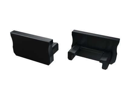 Lumines LED profilová záslepka A, ABS, čierna, 12-0012-01