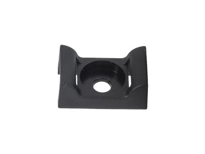 PVC úchyt pre sťahovací pásik 2.4x4.8mm, čierny, 100ks