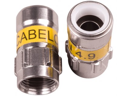 F-konektor RG6, 4.9 - kompresný, samoinštalačný, CABELCON