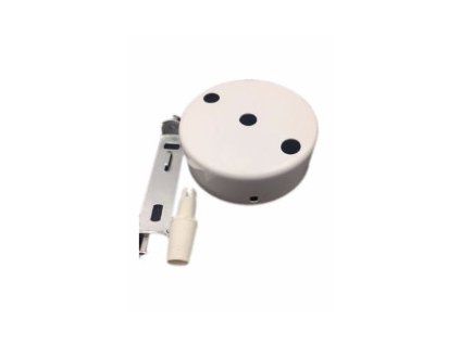 Svietidlová stropná krytka 80mm, kovová, 3x otvor na vodič