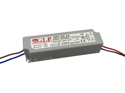 Zdroj ZSI 24V/2A, 50W, IP67, LED, GPV-50-24, 4 roky záruka