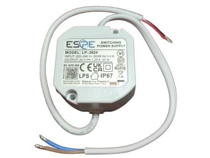 Zdroj ZSI 24V/1.25A, 30W, IP67, ESPE, LP3024, do krabičky KP68, 3 roky záruka