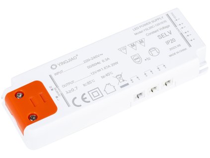 Zdroj ZSI 24V/0.83A, 20W, IP20, Yingjiao, YSL20C-2400830, 4x konektor, 3 roky záruka
