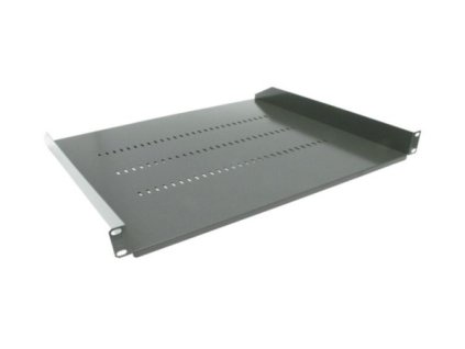 Rack polica 19", 1U, hĺbka 400mm, čierna RAL9004