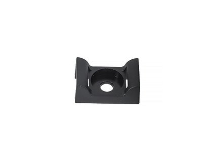 PVC úchyt pre sťahovací pásik 2.4x9mm, čierny, 100ks
