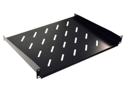 Rack polica 19", 1U, hĺbka 350mm, čierna RAL9004