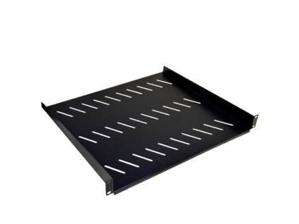 Rack polica 19", 1U, hĺbka 400mm, čierna RAL9004