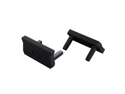 Lumines LED profilová záslepka ATOM, 2in1, čierna