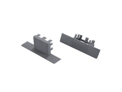 Lumines LED profilová záslepka AKIN, ABS, strieborná, lakovaná