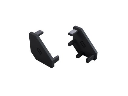 Lumines LED profilová záslepka AJAR, 2in1, čierna