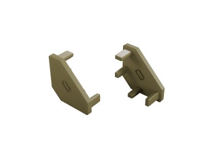 Lumines LED profilová záslepka AJAR, 2in1, trstinovo-zelená (RAL 6013)