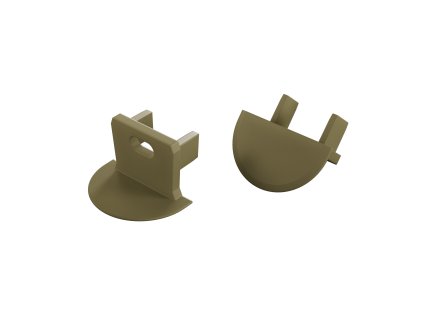 Lumines LED profilová záslepka AXIN, ABS, trstinovo-zelená, (RAL 6013), s otvorom