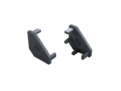 Lumines LED profilová záslepka AJAR, 2in1, Rock antracite (RAL 7016)