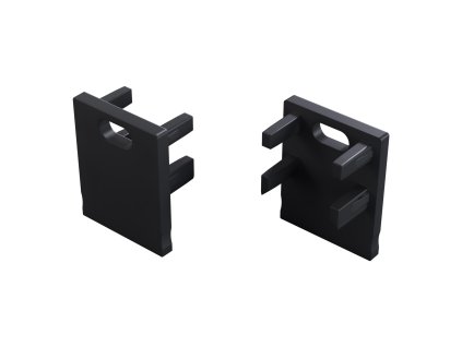 Lumines LED profilová záslepka BRUNO, ABS, čierna, lakovaná, s otvorom