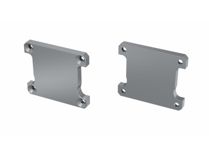 Lumines LED profilová záslepka FASSO, ALU, strieborná