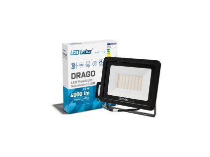 Reflektor LED 50W, 4000K, 4250lm, 120°, čierny, IP65