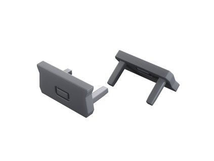 Lumines LED profilová záslepka ATOM, 2in1, strieborná, lakovaná