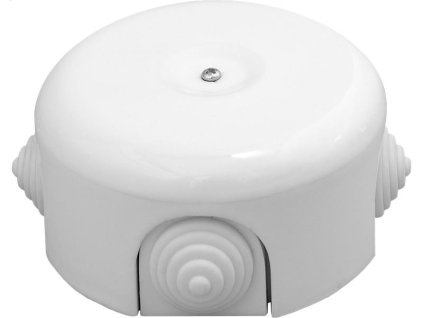 Keramická RETRO spojovacia krabica, biela